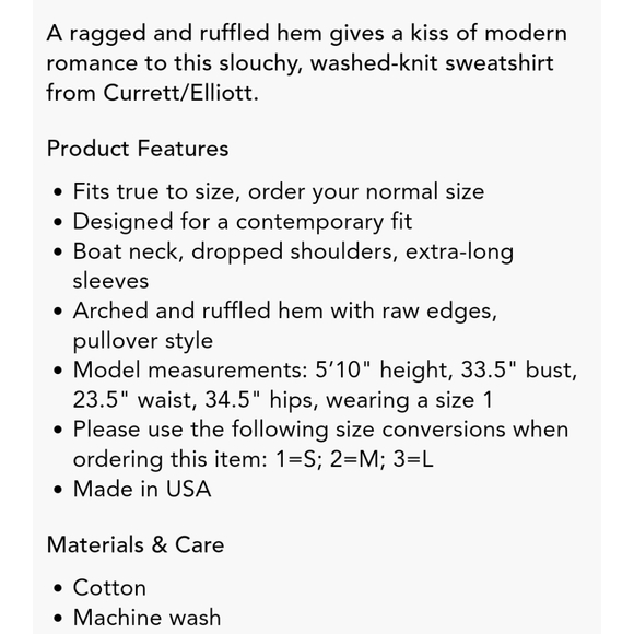 Current Elliott Ruffled Sweatshirt - Picture 2 of 10